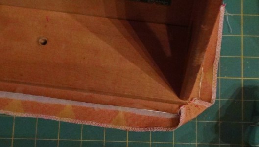 Snipped fabric corner